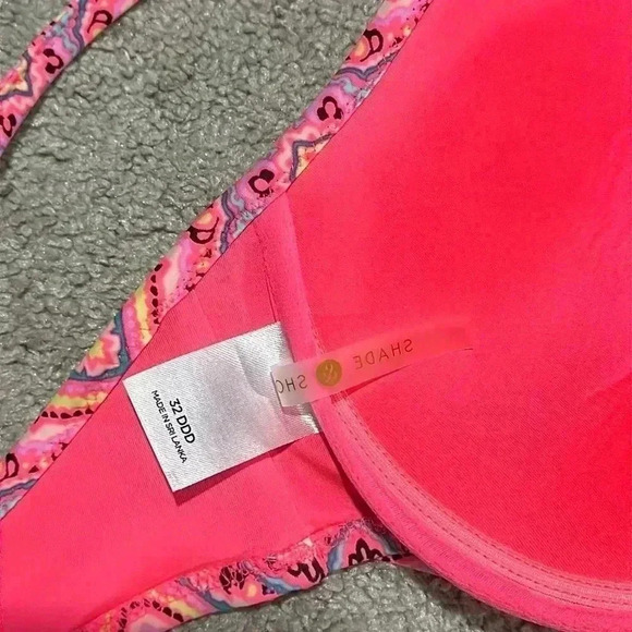 32DDD SHADE & SHORE PINK AZTEC BIKINI TOP (Top Only!) - Picture 9 of 13